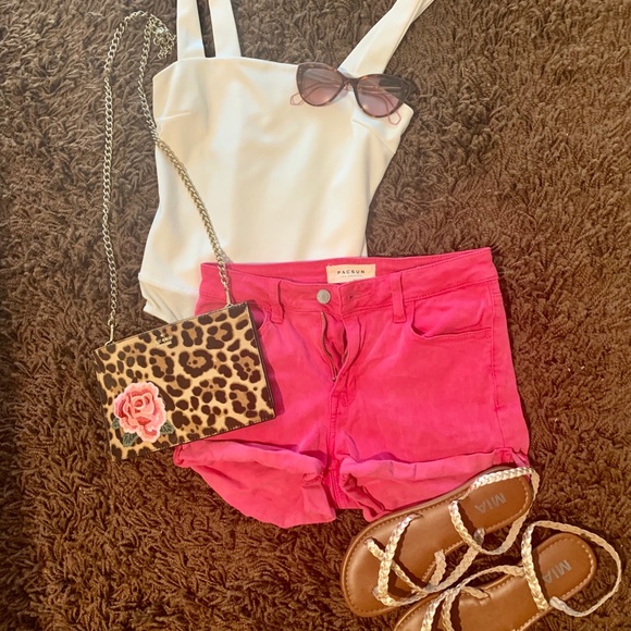 PacSun Pants - Pacsun stretch shortie pink shorts